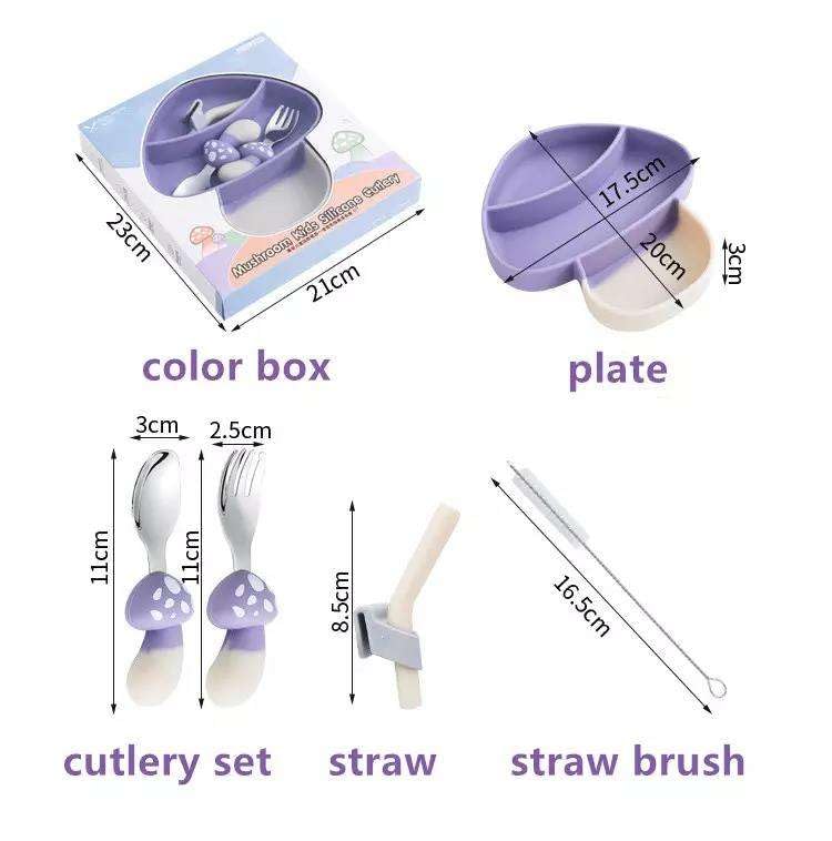 Silicone Dinner Plate Cutlary